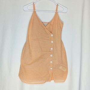 Urban Outfitters orange plaid wrap Mini dress size M